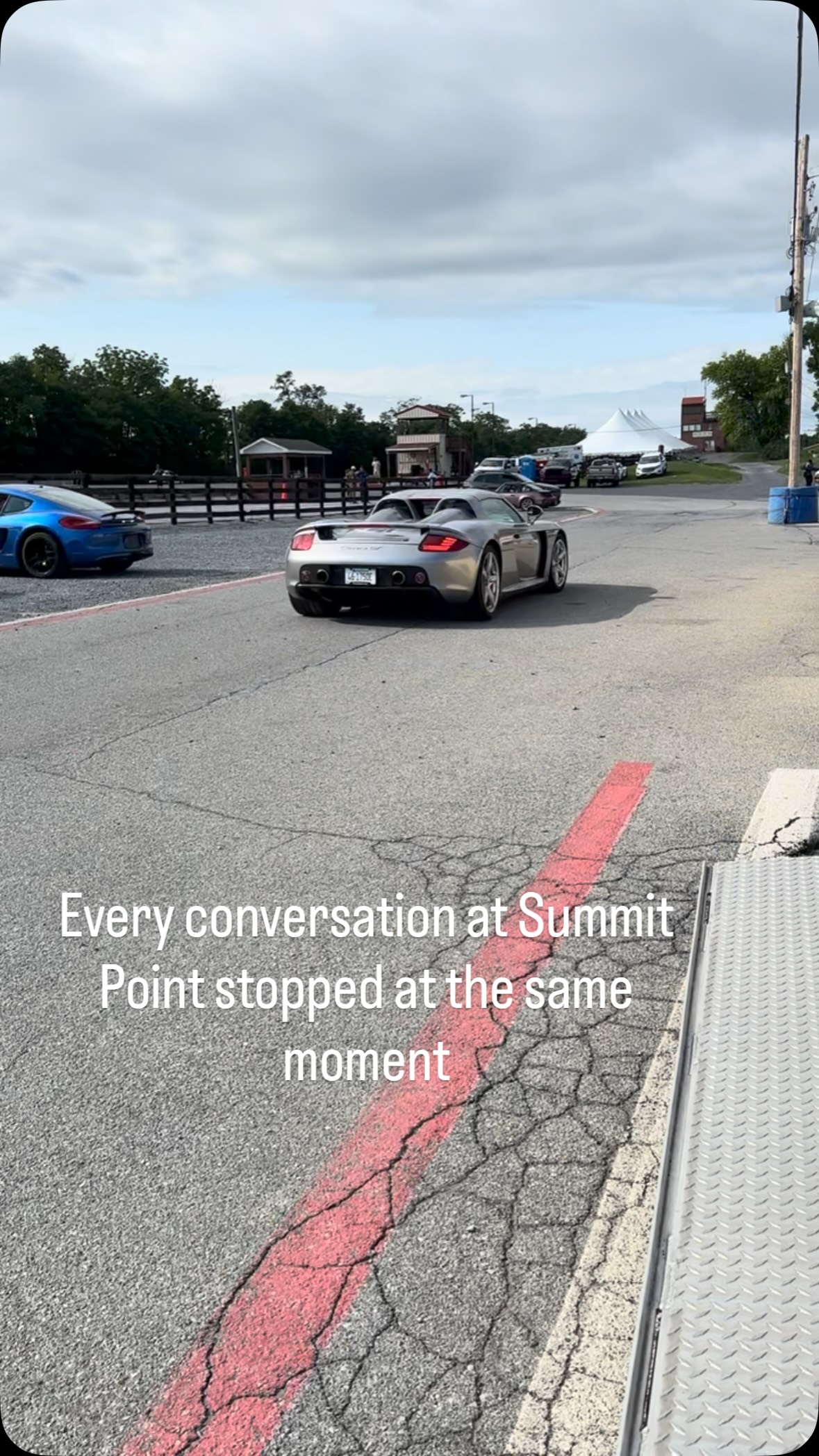 Summit Point, PorscheFest. The paddock went quiet for about eight seconds.
