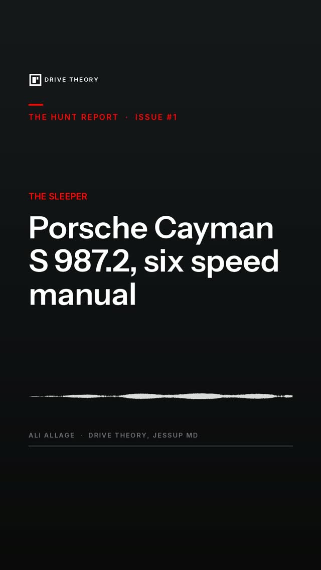 Everyone's watching the GT3. I'd be looking at the Cayman S.